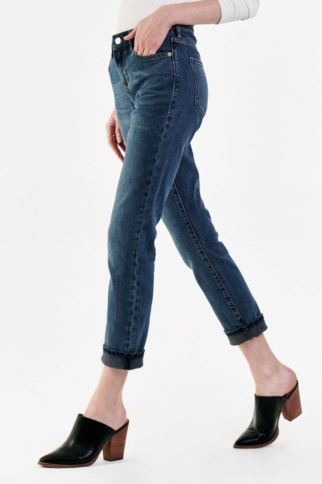 BLAIRE HIGH RISE ANKLE SLIM STRAIGHT JEANS SOUTH BAY