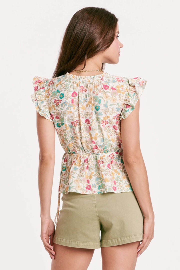 Marseille Peplum Top Victoria Bouquet