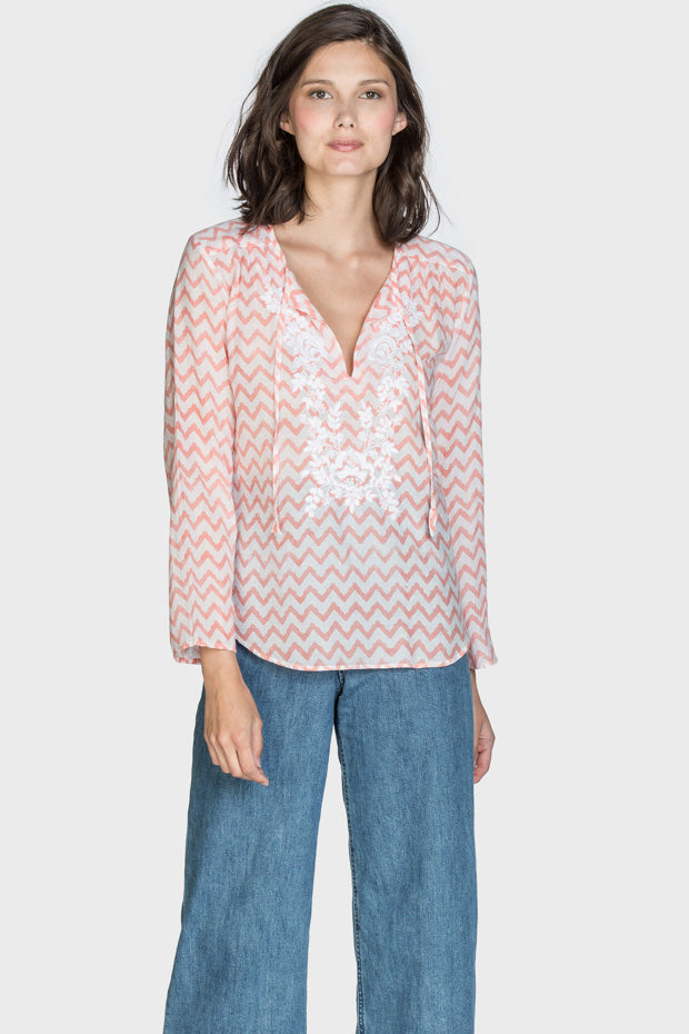 Lena Coral Reef Cotton Top Full