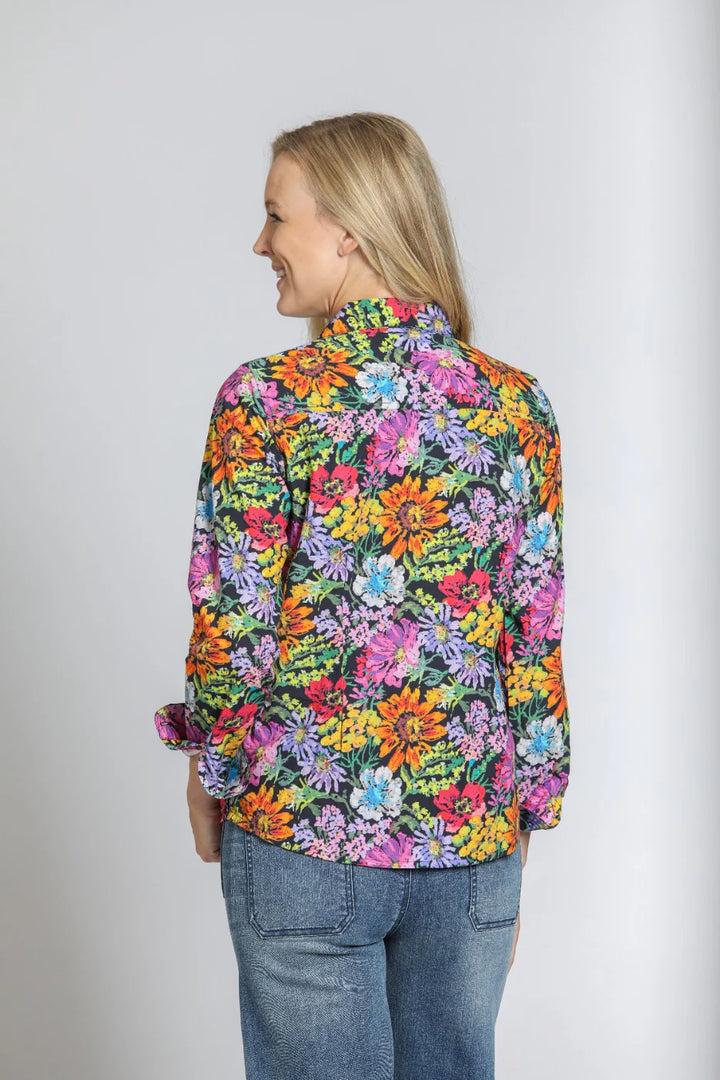 Classic Button-Up Shirt Whimsical Wildflower 4