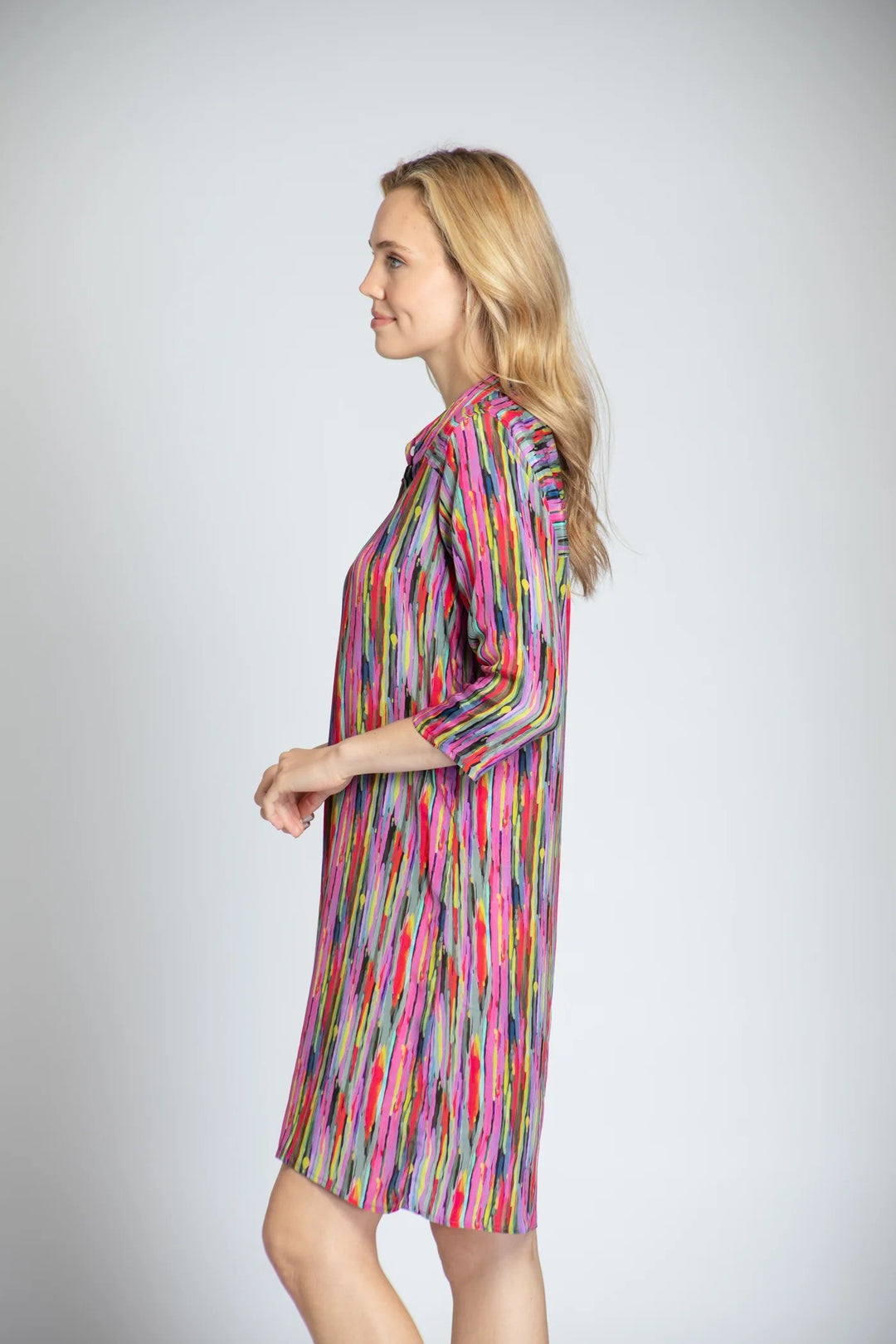 Colour Play Print - Shirt Dress Side