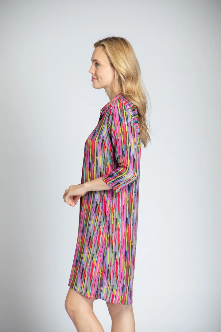 Colour Play Print - Shirt Dress Side