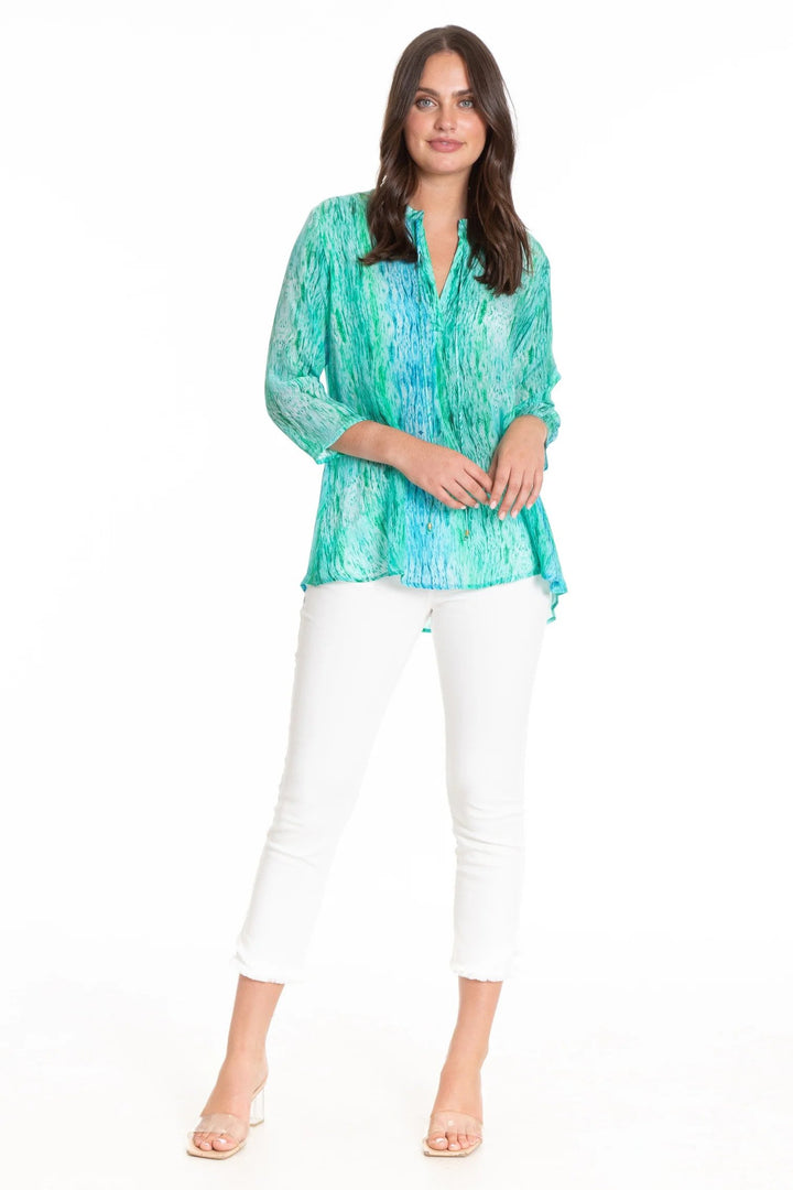 Raindrops and Ripples Print Tunic Full Front.