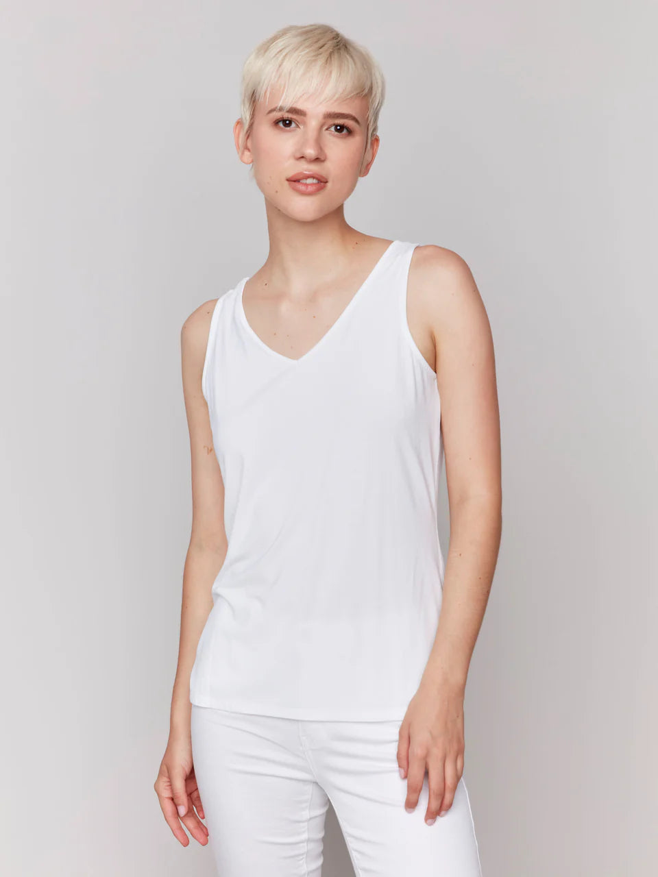 Reversible Bamboo Cami - White 1