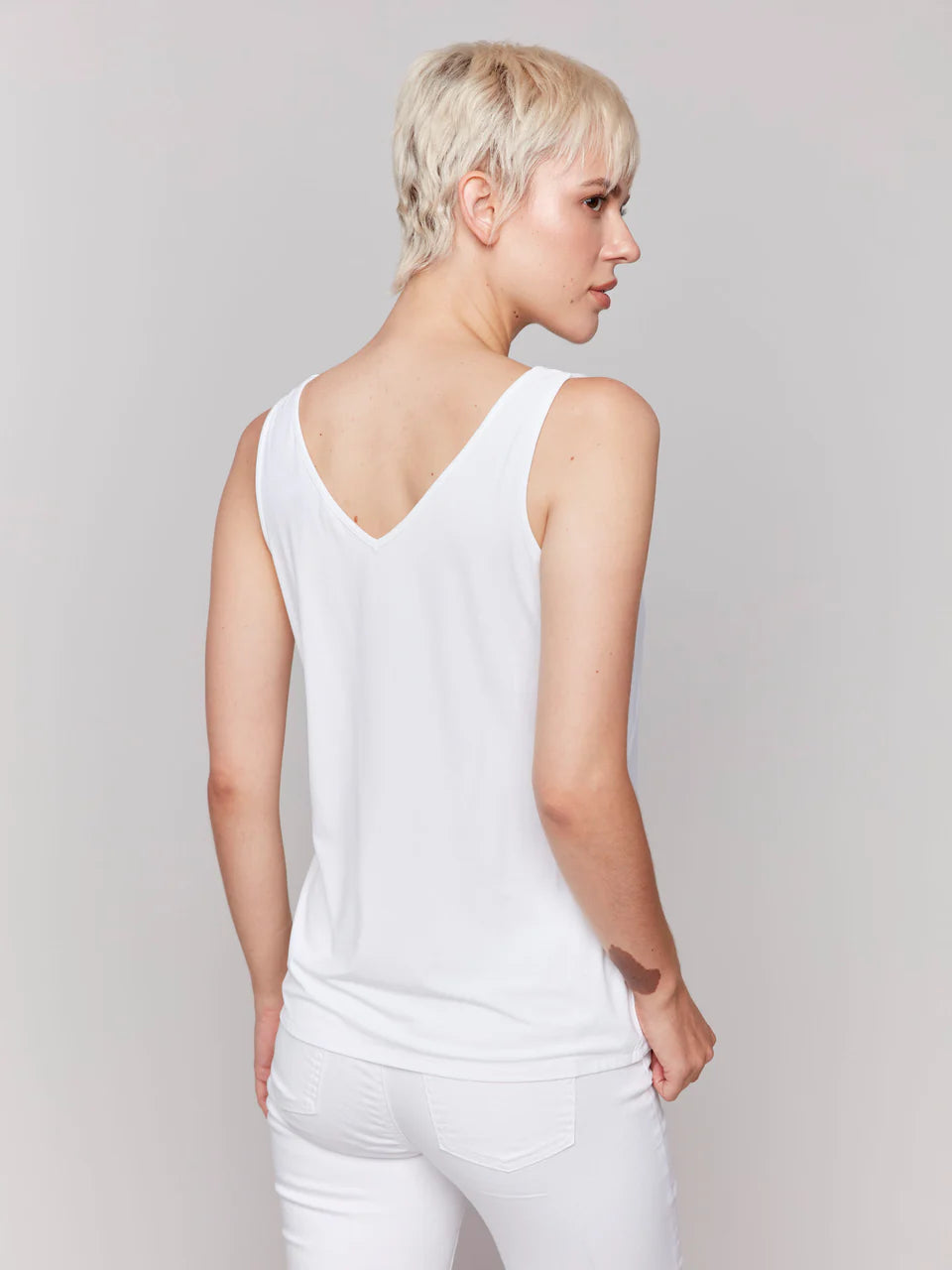 Reversible Bamboo Cami - White 5