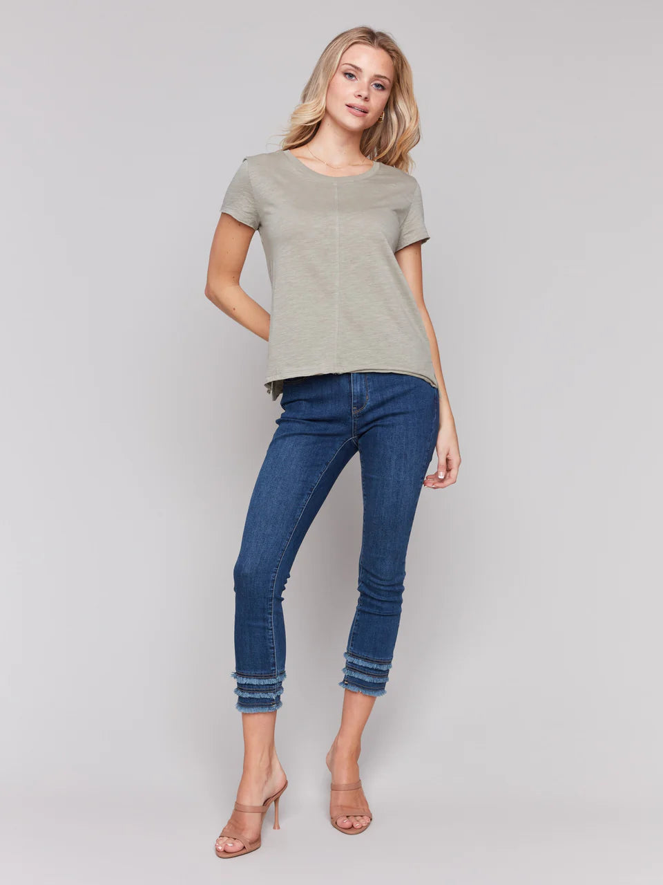 Organic Cotton Slub T-shirt - Celadon 2