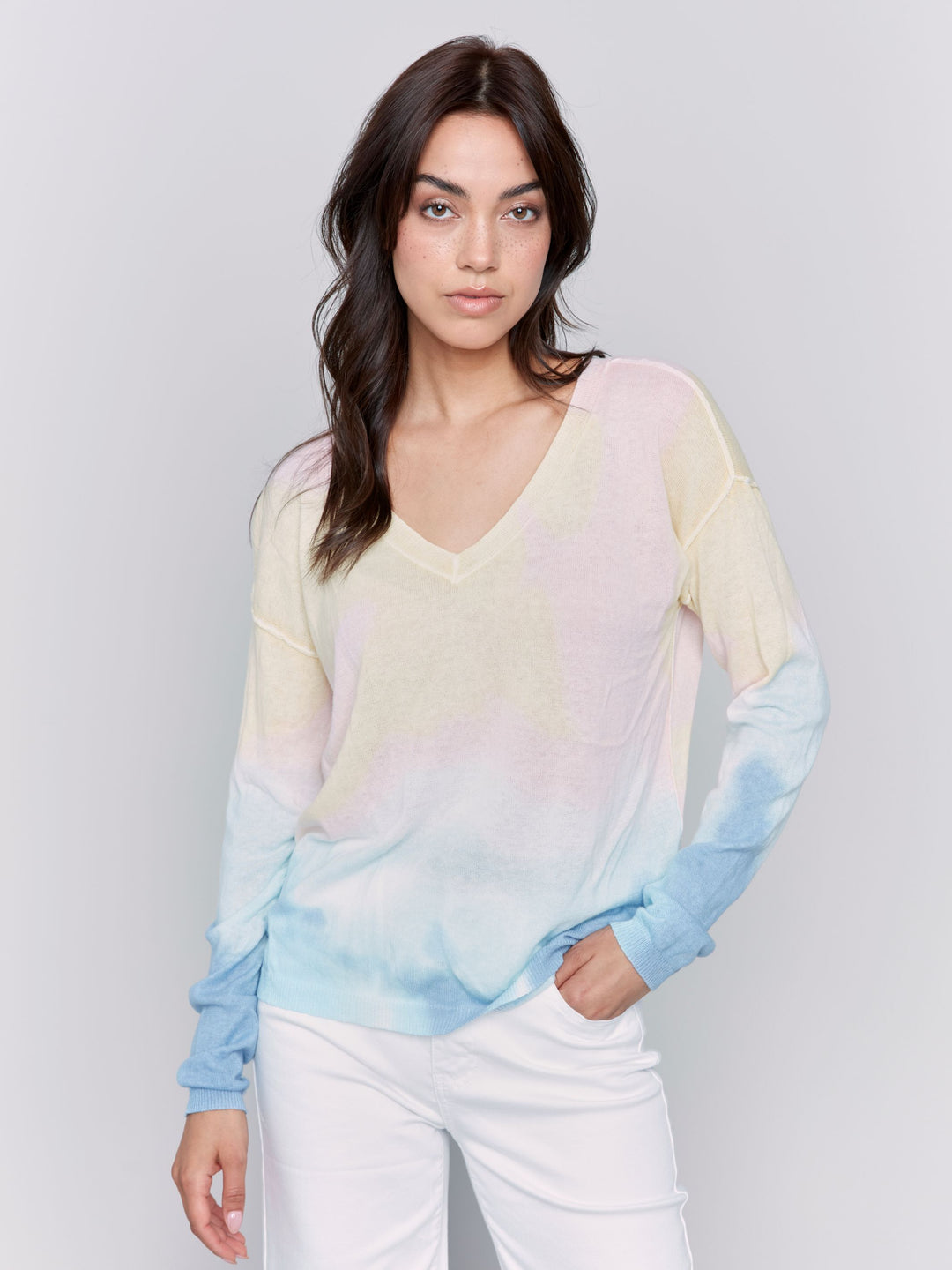 Charlie B Tie-Dye Printed Sweater 1