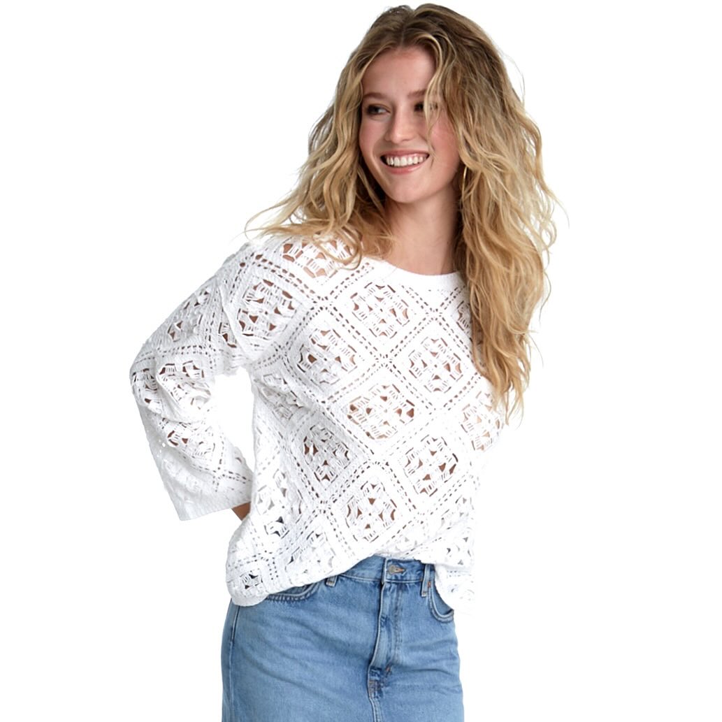 Elliott Lauren Crochet Sweater Front