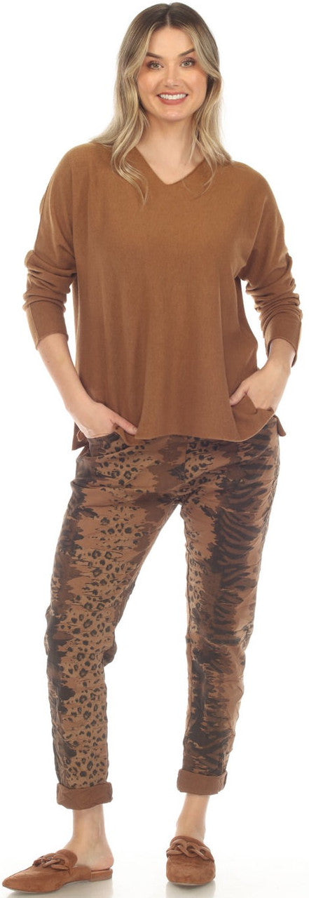 Flora Ashley Boyfriend Sweater Camel 1