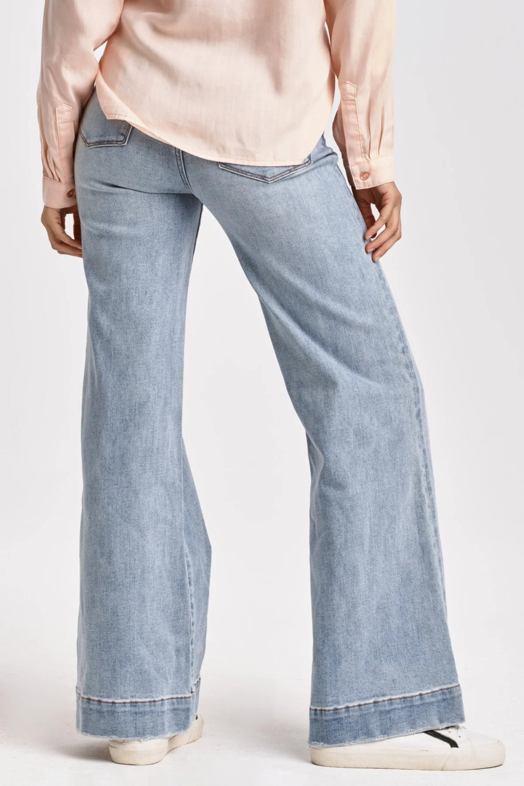 Fiona Mid Rise Wide Leg Jeans Montilla Back