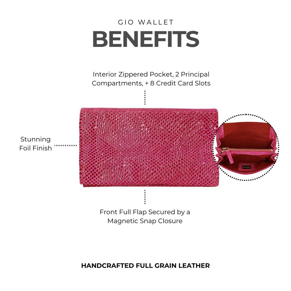 Latico Gio Wallet Berry Details