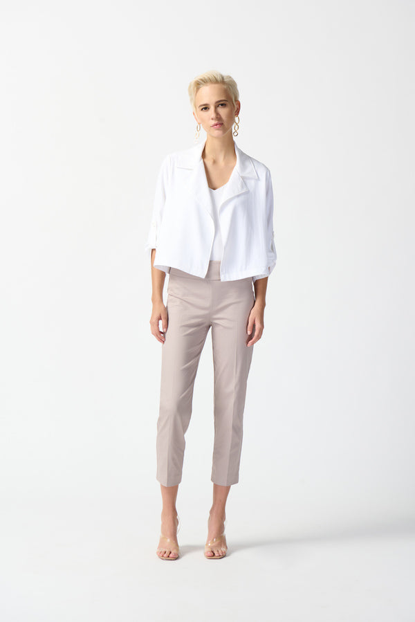 Taupe Cropped Pull-On Pants Style 242240 Full