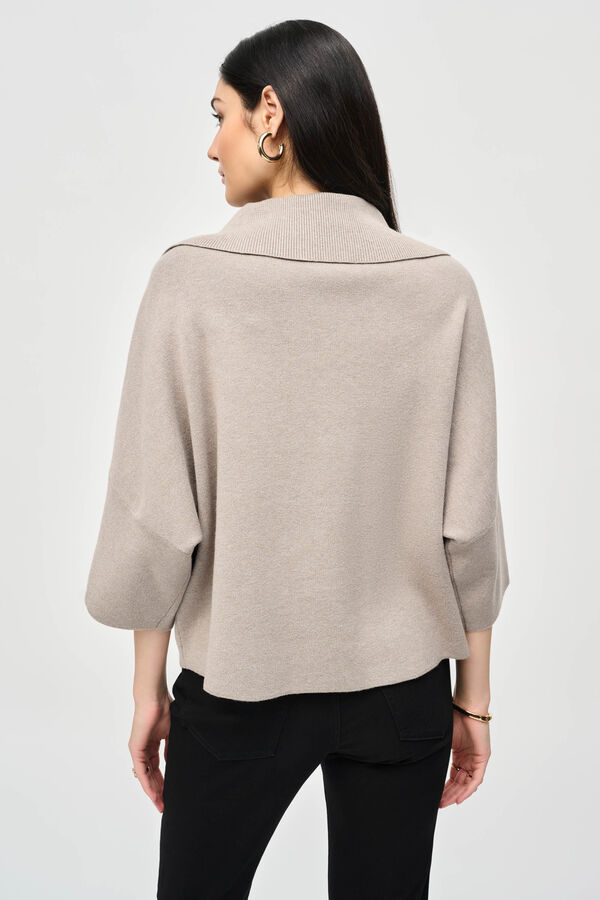 Taupe Jacquard  Sweater Style 243954 Back