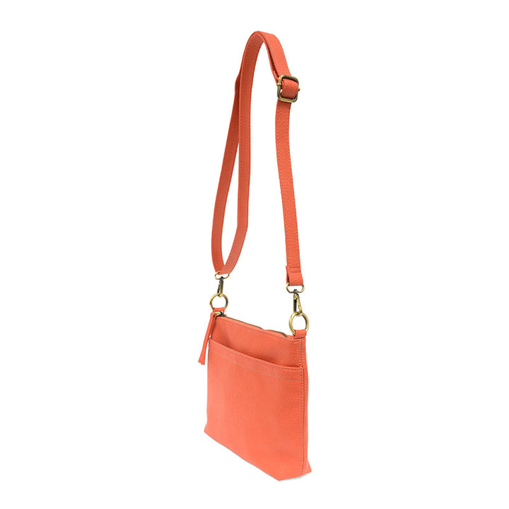 Layla Top Zip Crossbody Bag  Grapefruit Side