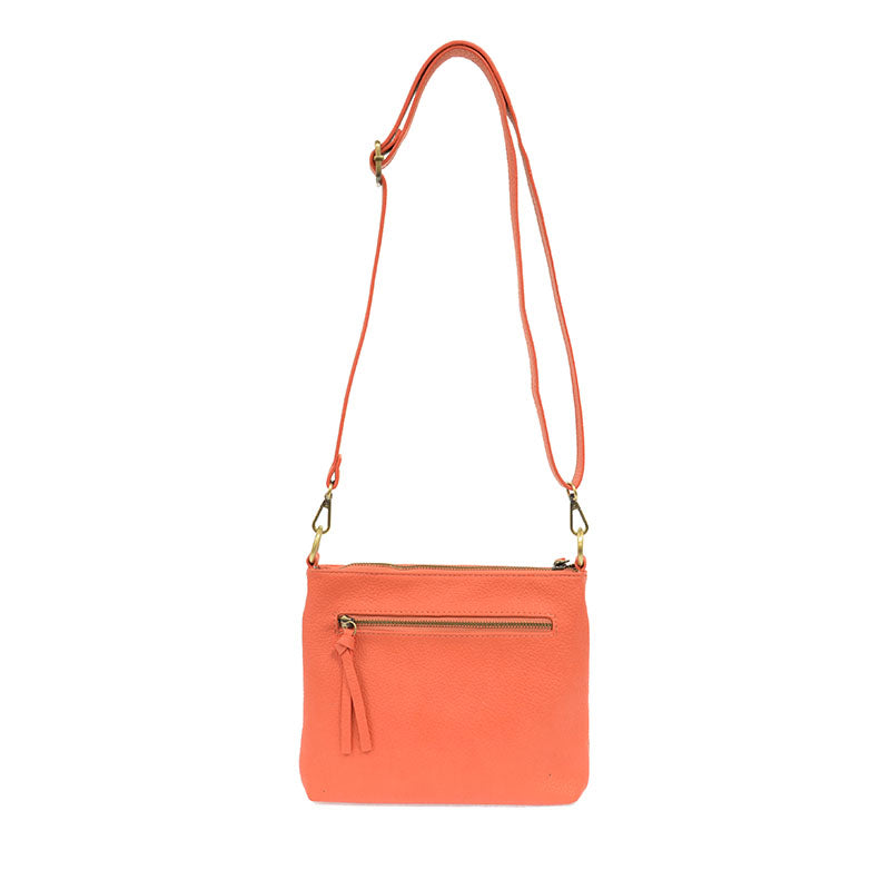 Layla Top Zip Crossbody Bag  Grapefruit Back