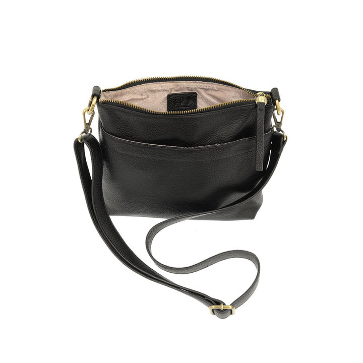 Layla Top Zip Crossbody Bag  Black Interior