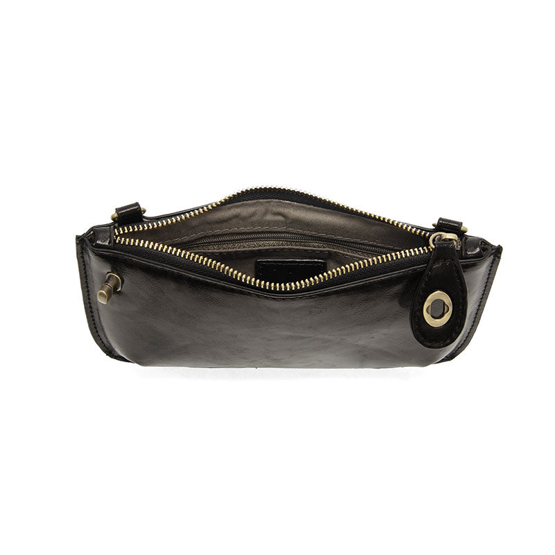 Liquid Metal Mini Crossbody Wristlet Clutch