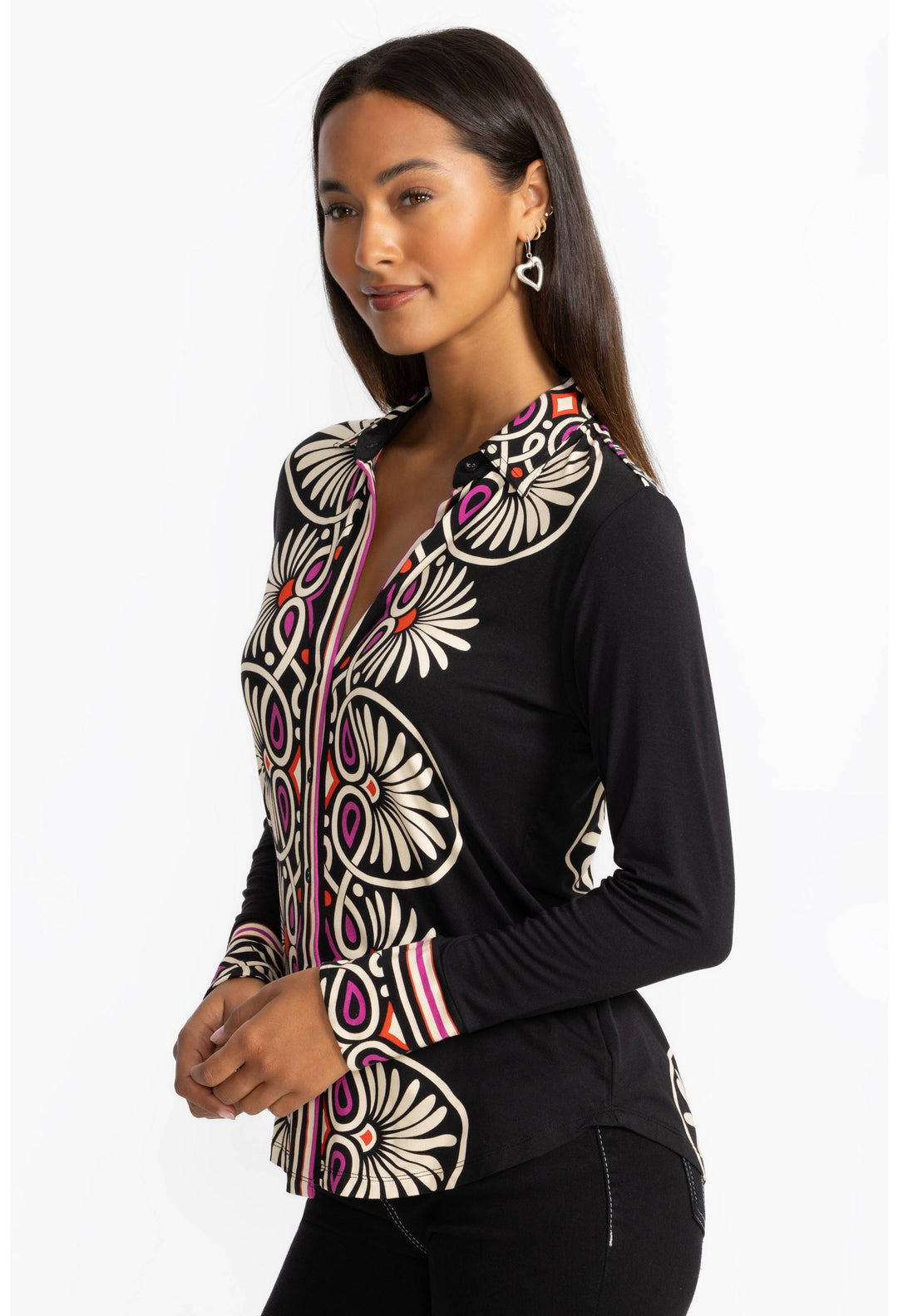 The Janie Favorite Button Front Shirt Siera 2