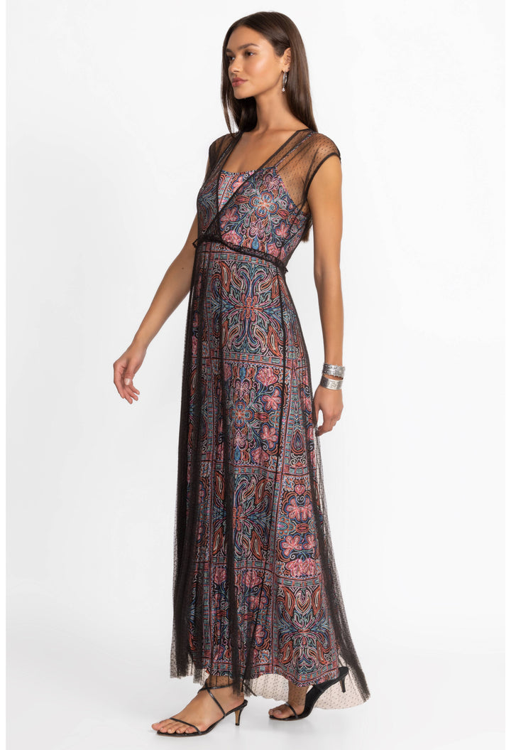 Justina Pleated Maxi Dress Side