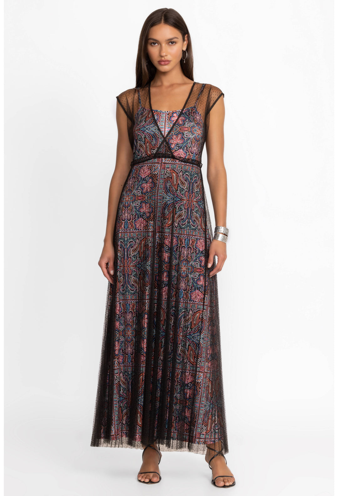 Justina Pleated Maxi Dress Full