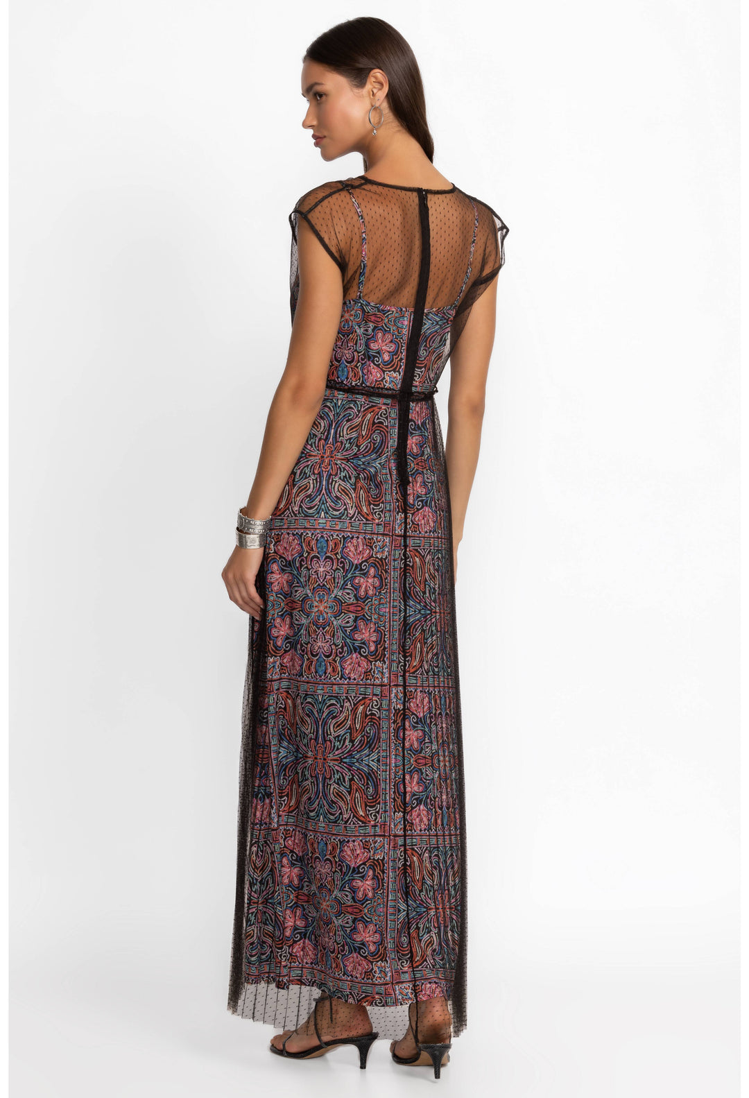 Justina Pleated Maxi Dress Back