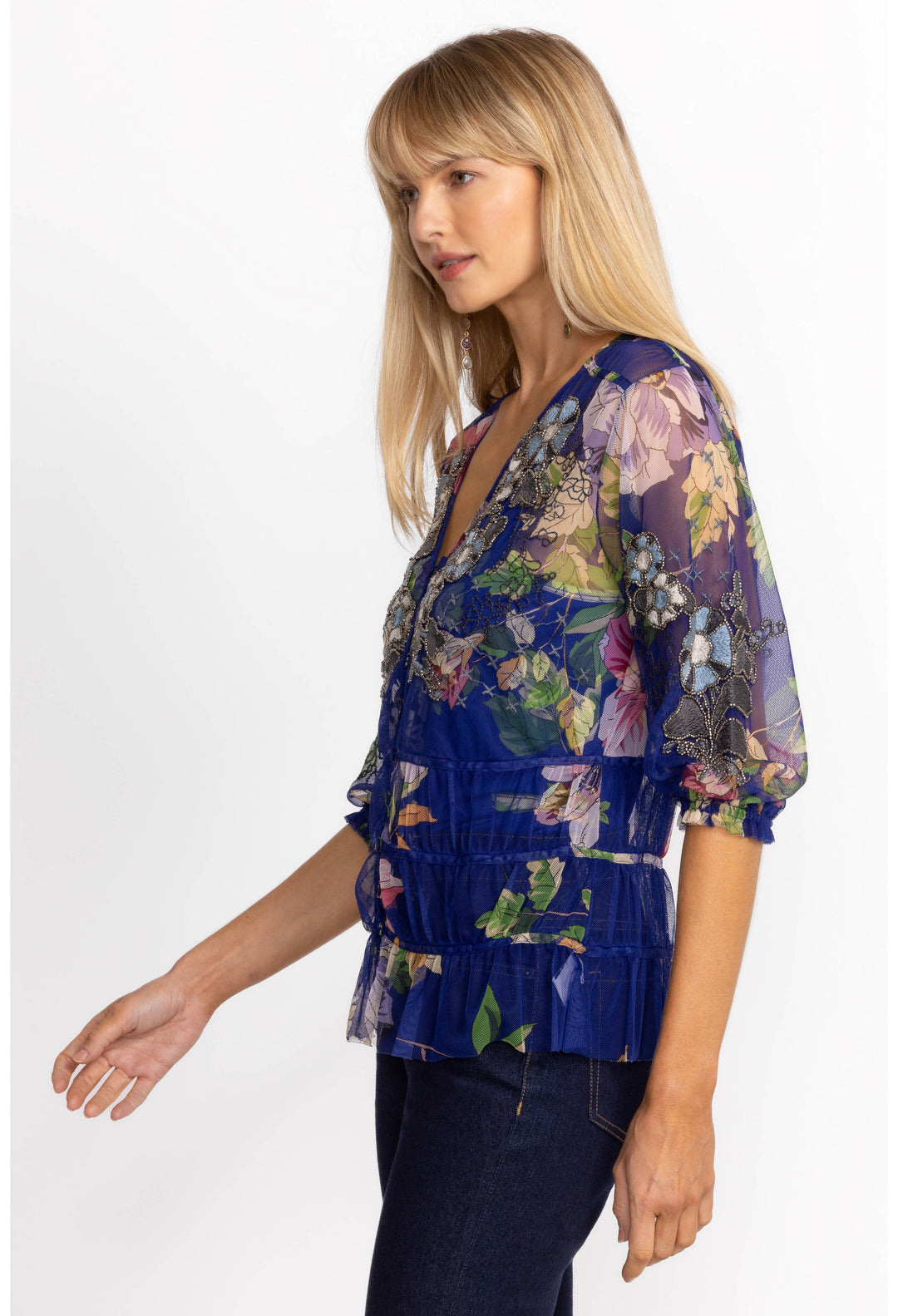 Mazzy Ruched Blouse Side