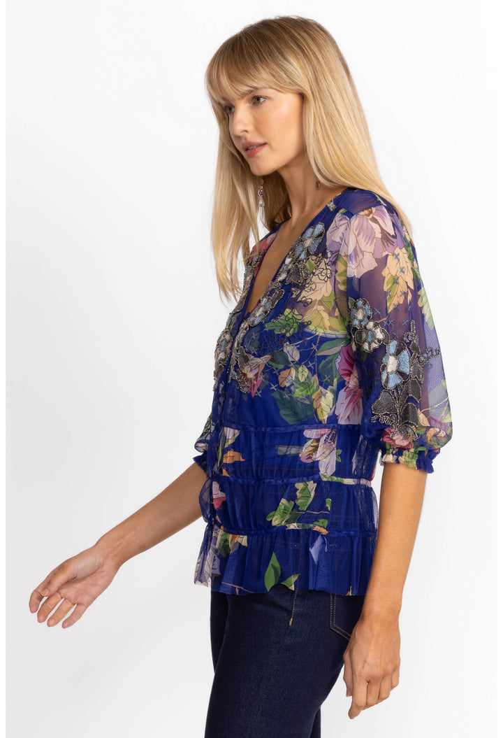 Mazzy Ruched Blouse Side