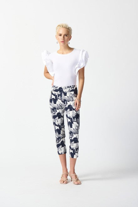 Joseph Ribkoff Cityscape Print Pants Style 242212 Full