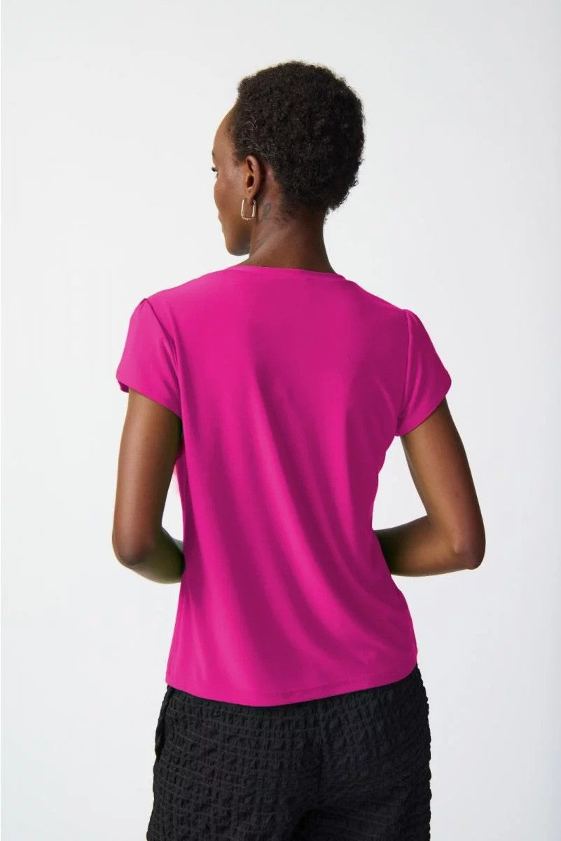 Joseph Ribkoff Ultra Pink Tulip Sleeve Top Style 241179 Back