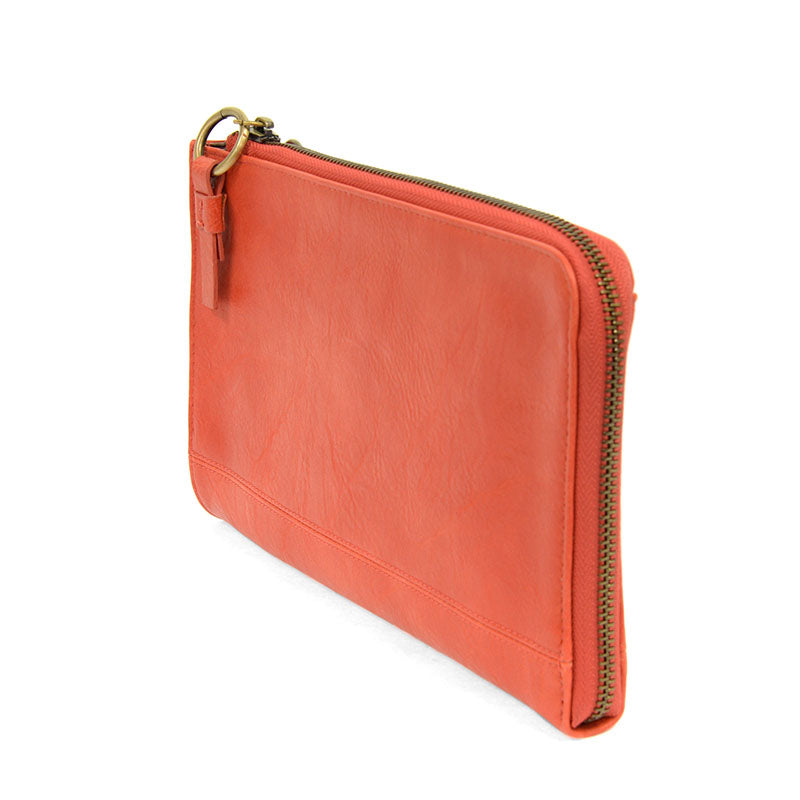 Karina Convertible Wristlet & Wallet Coral Side.