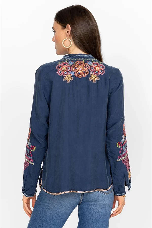 Katie Blouse Blue Night Back.