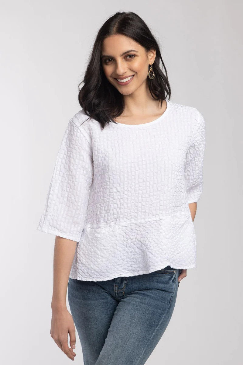 Ruching Top with Pockets