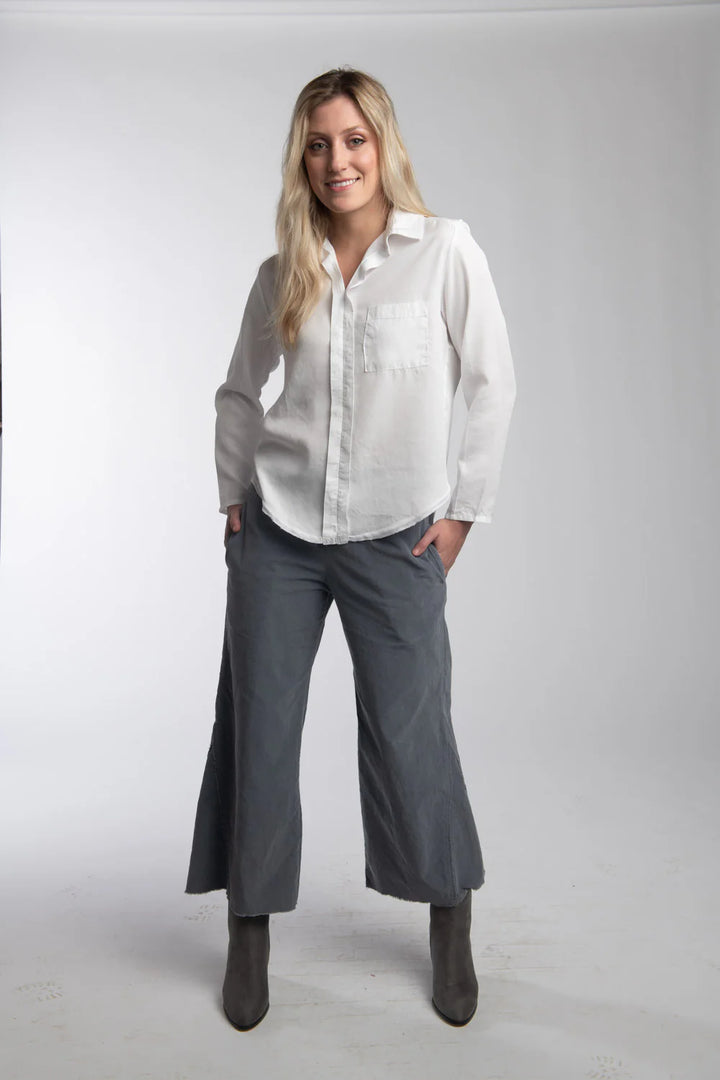 Wide Leg Cord Pant Anthraxite