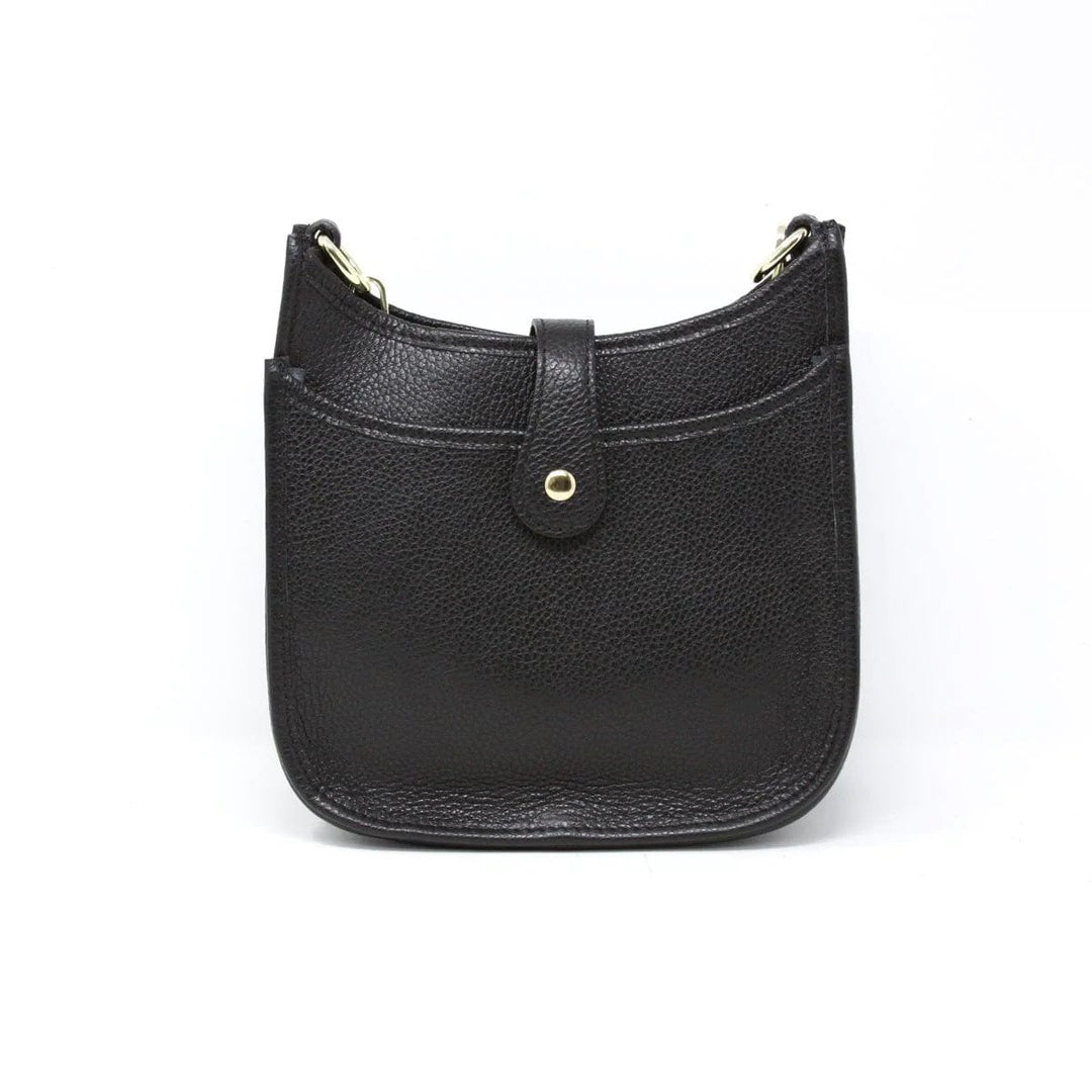 Leather Messenger Bag Black