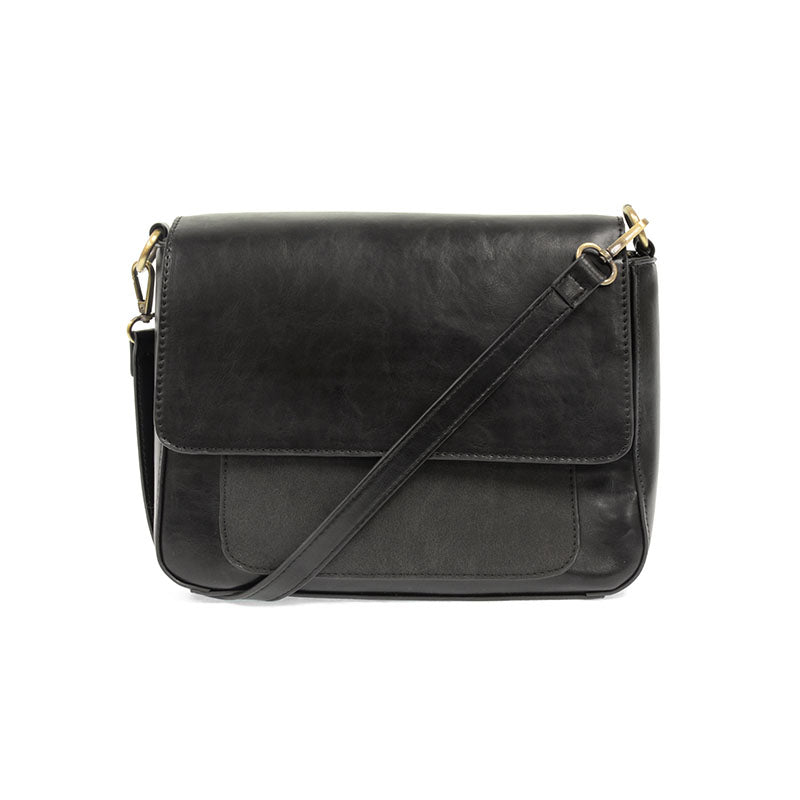 Lexie Convertible Shoulder Bag with Faux Suede Trim Front.