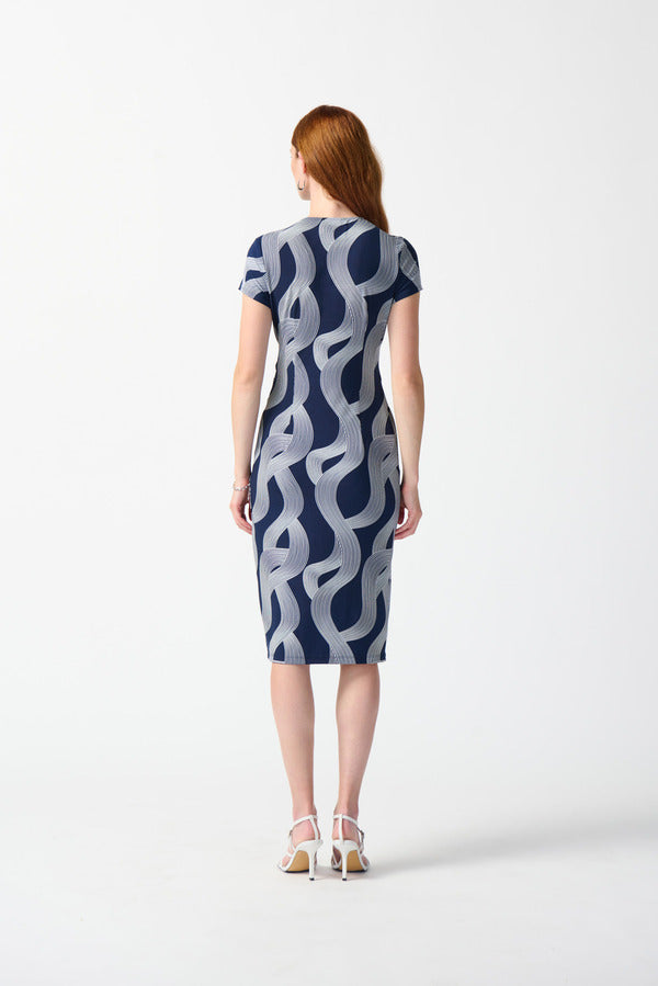 abstract print faux wrap dress 242023 back