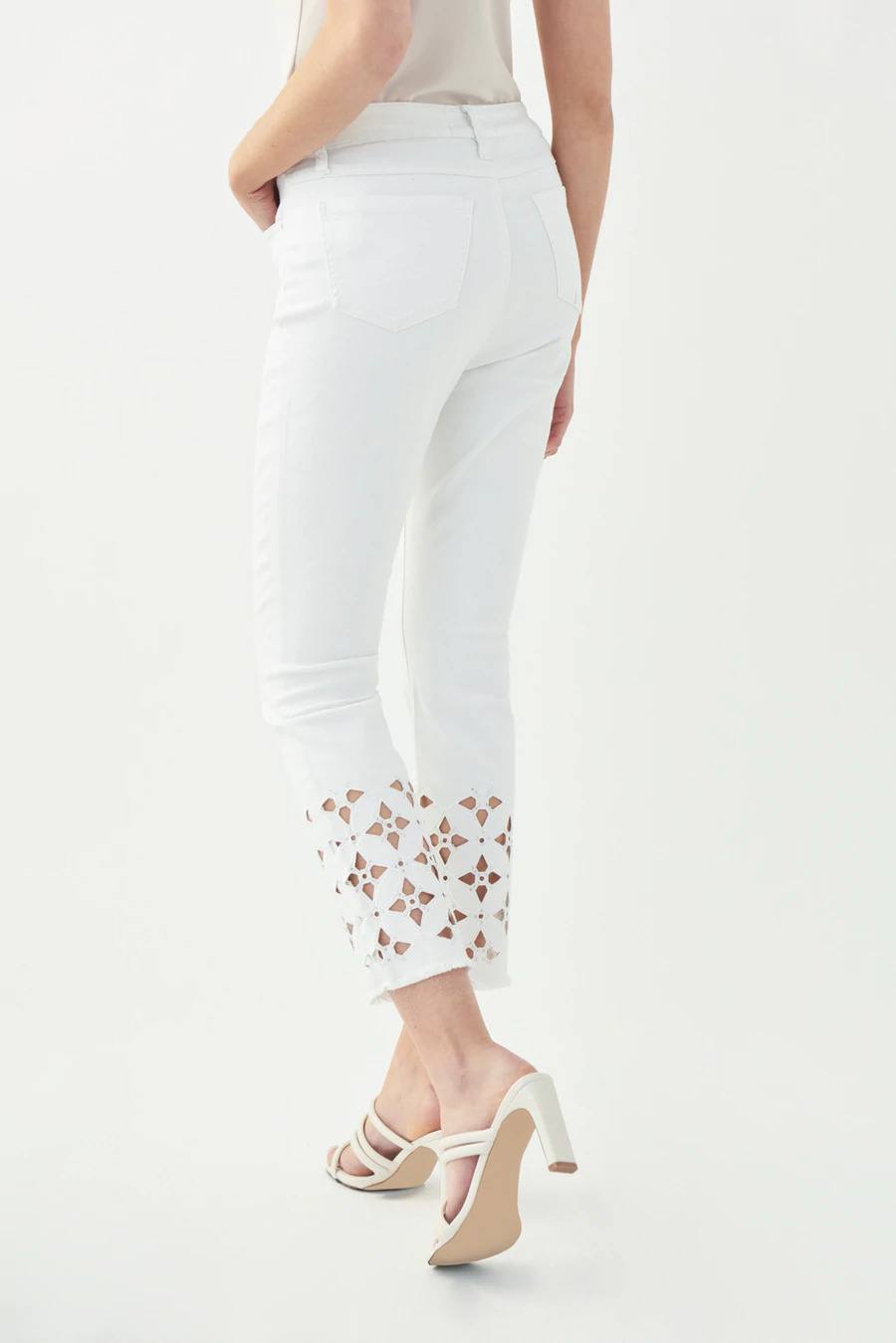 Joseph Ribkoff Cut-out Capris Style 221945 Back.