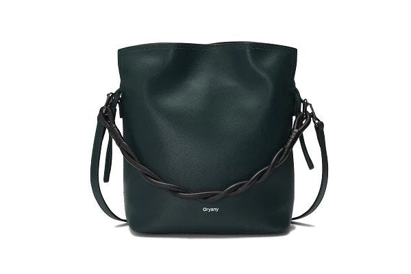 Oryany Madeline Bucket Bag Deep Green Front.