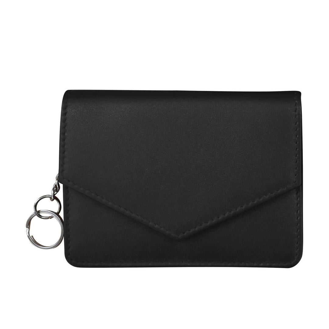 Key Ring Envelope Card Case Black Front.