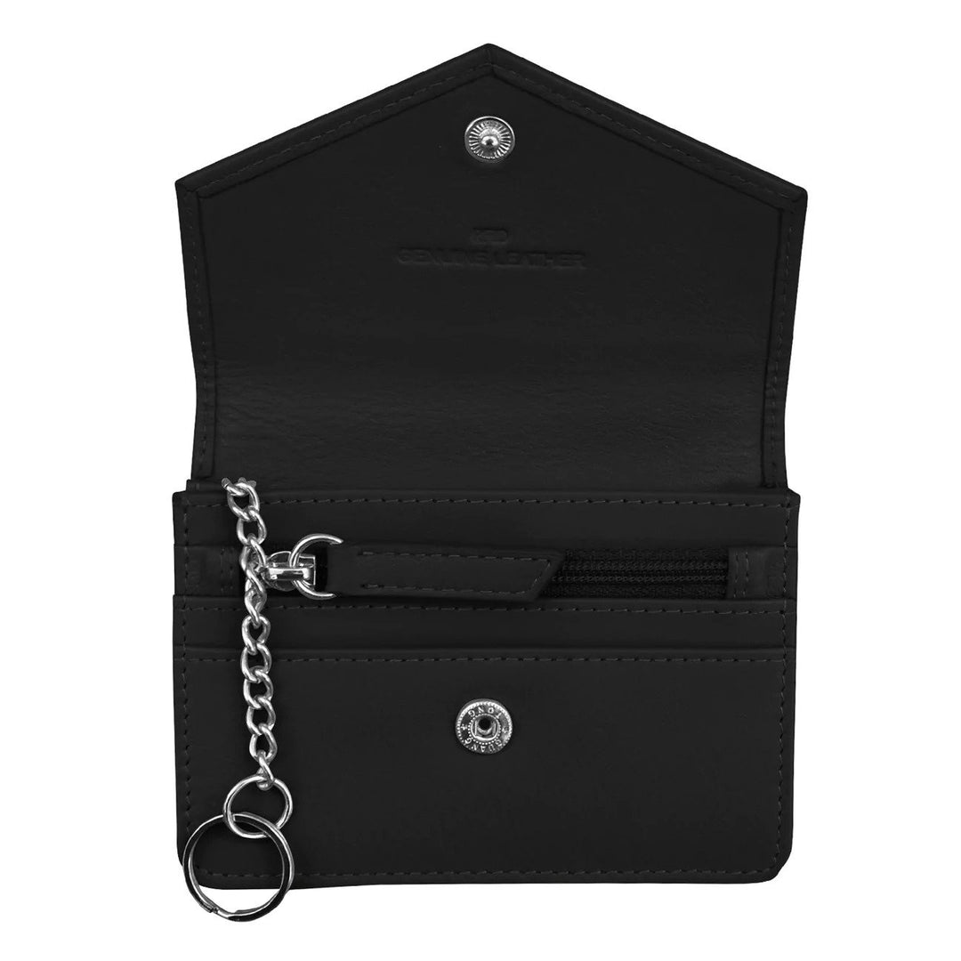 Key Ring Envelope Card Case Black Open.